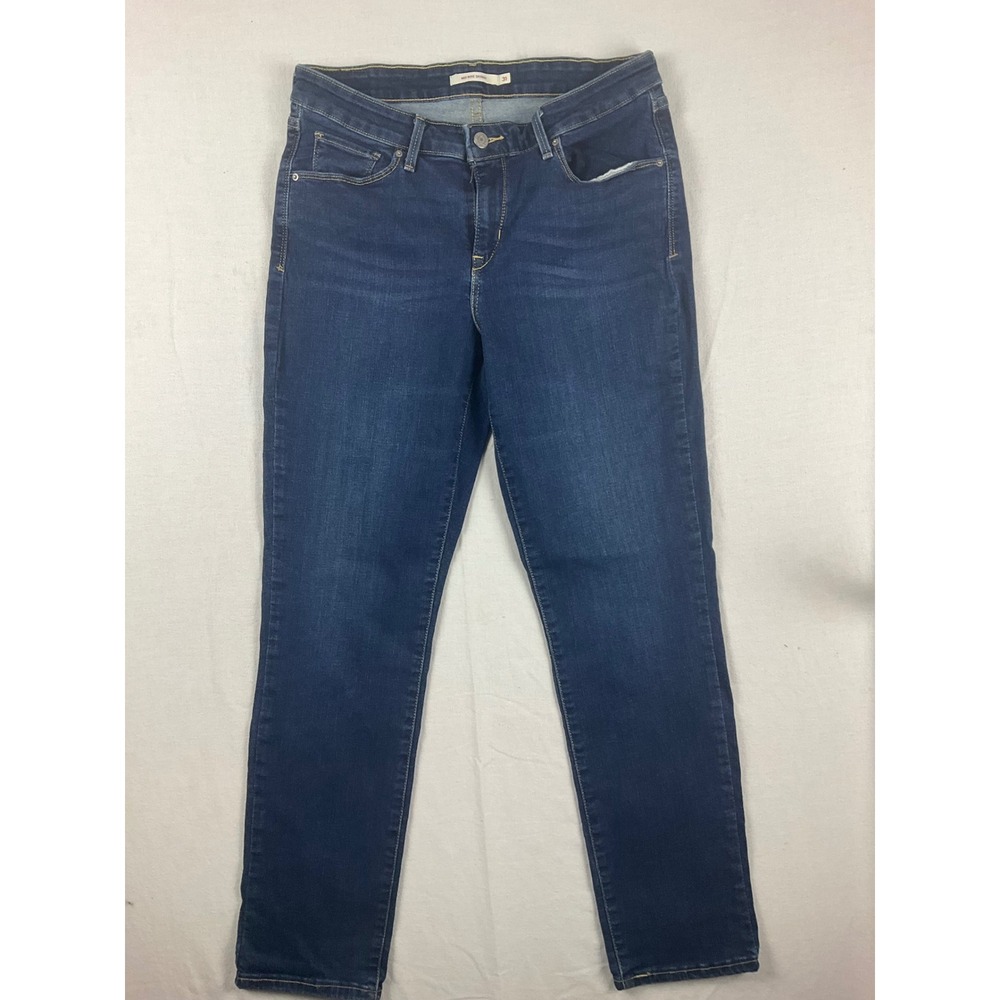Levis 711 Mid Rise Skinny Jeans Womens 31x30 Dark Wash Blue Denim 58575-0166